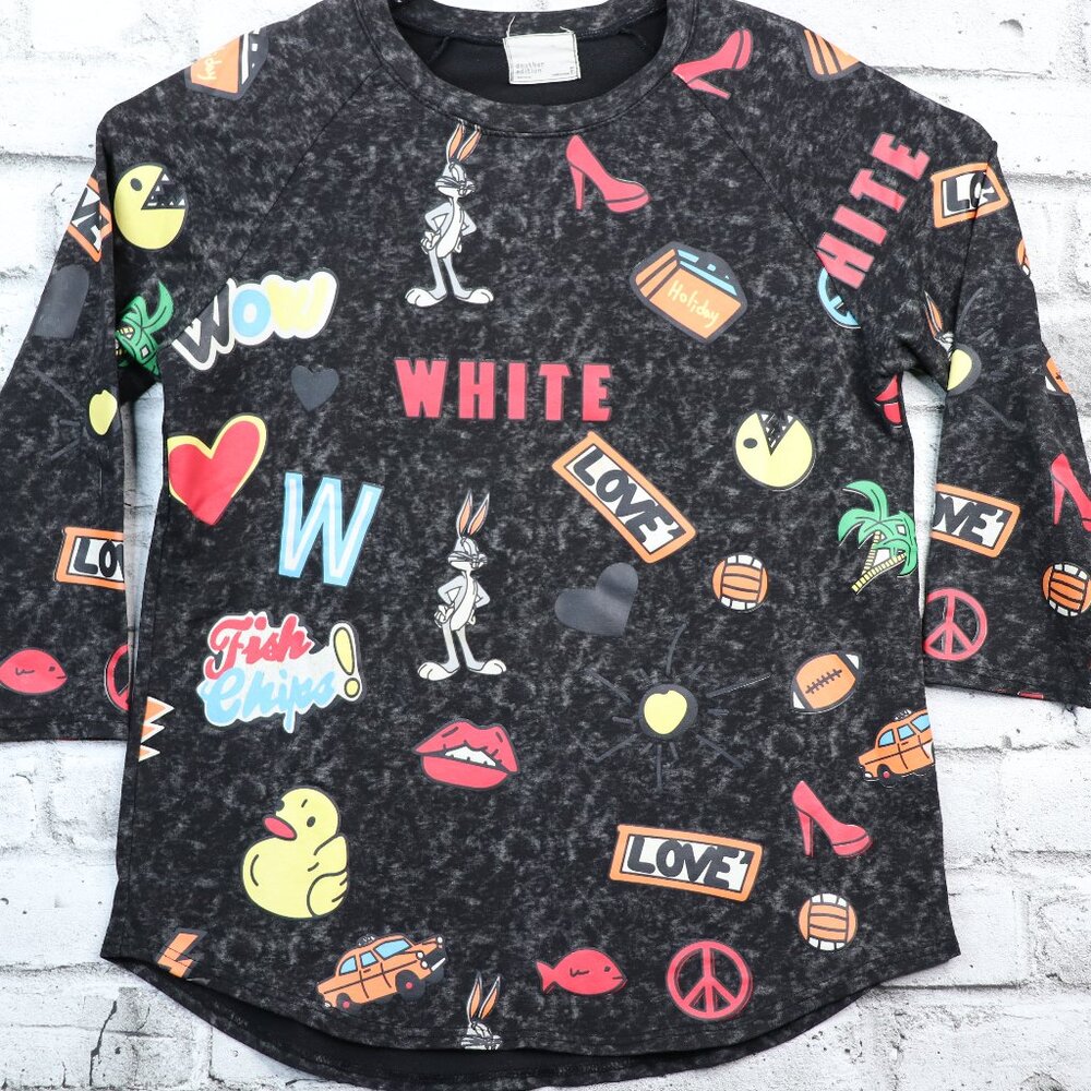 Another Edition Made in Korea Retro Theme Women's Medium (Size F) Sweater Rare